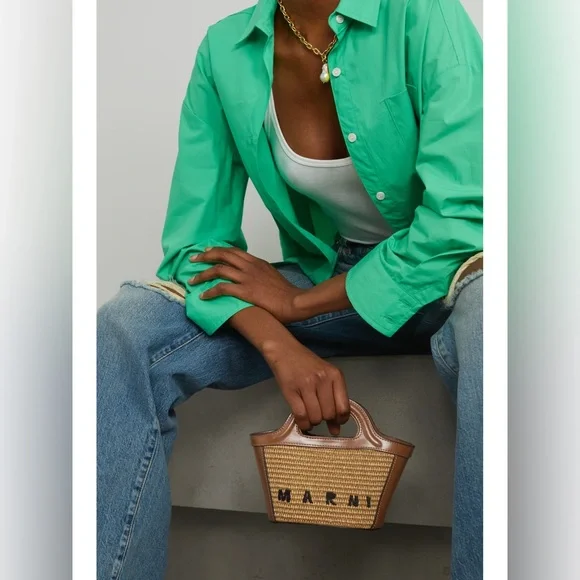 Marni Tropicalia Micro Raffia Tote - Picture 2 of 4